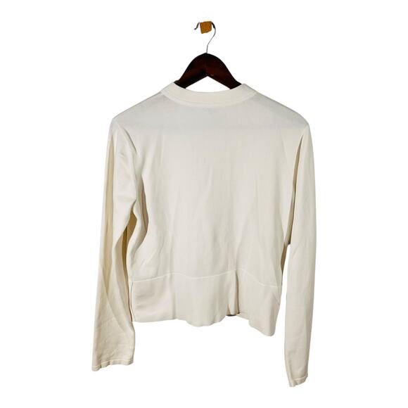 Eileen Fisher White Cropped Jacket Medium Minimalist Modern - Picture 4 of 11
